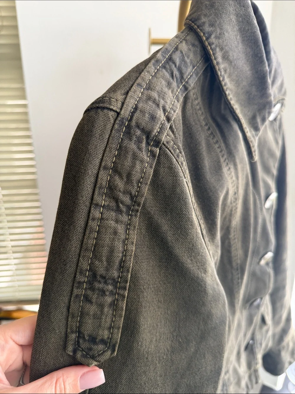 Etro Jeans Olive Paisley Lined Jacket with Branded Buttons size IT 42 S-M - Picture 9 of 10